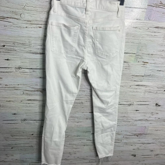 Madewell 9” High-Rise Skinny Crop  Jeans white size 25 - Picture 8 of 9